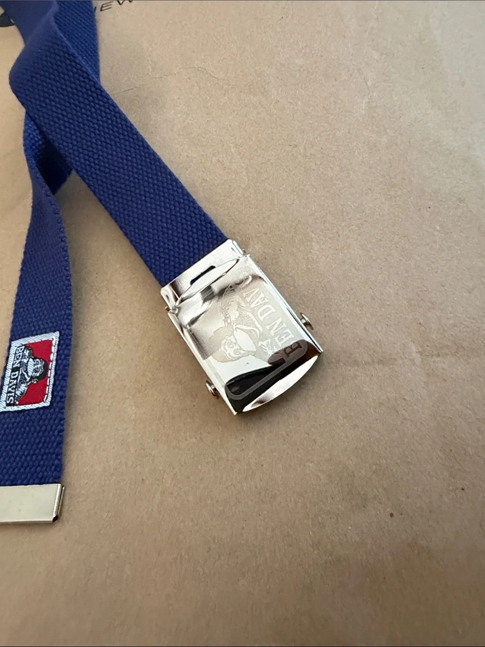 Navy blue Ben Davis cotton web belt